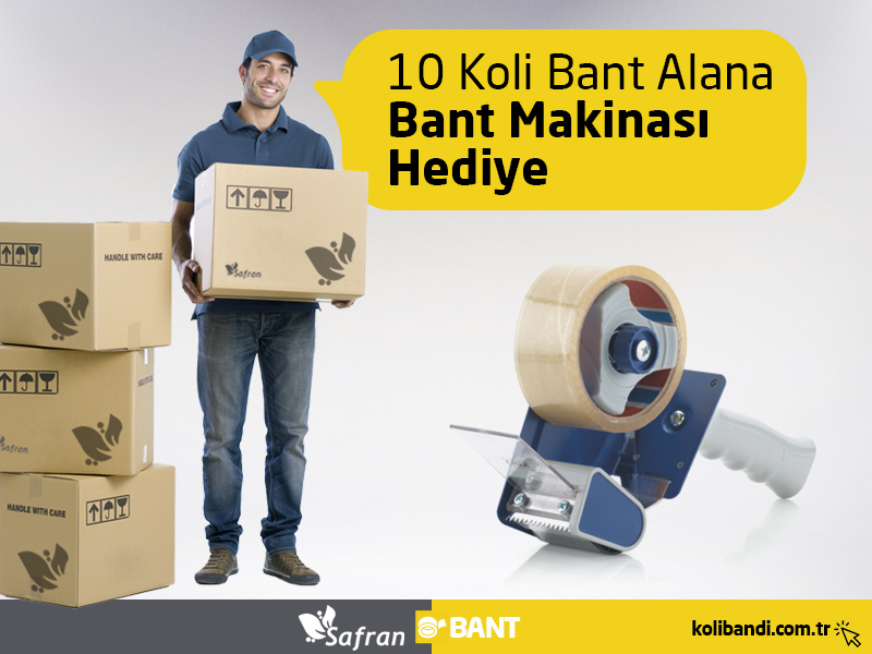 10 Koli Bant Alana, Bant Makinası Hediye